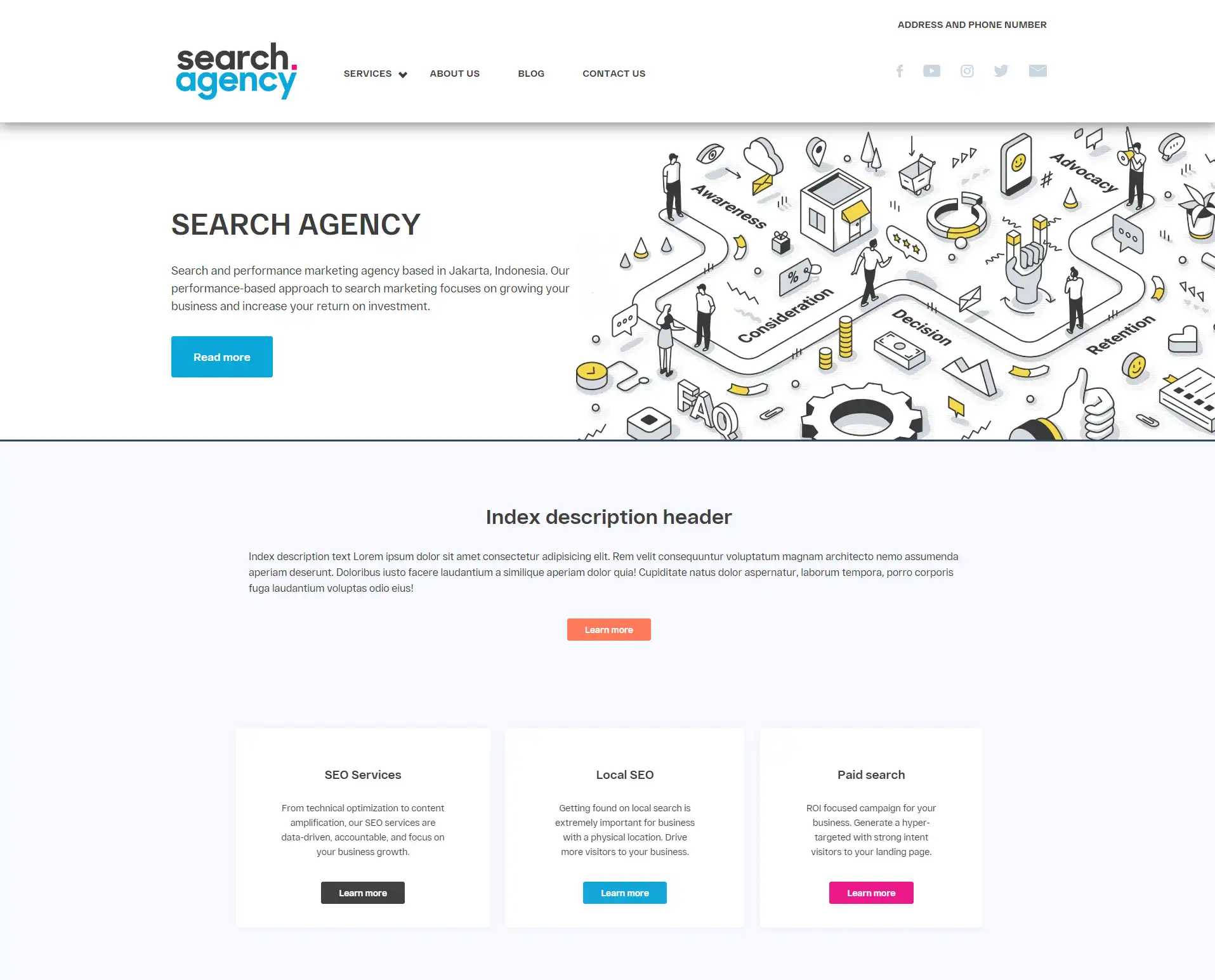 Custom WordPress Theme for SEO Agency with Blog